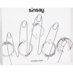 Pierścionki - Jasny szar. Pierścionki marki Sinsay. Za 12.99 zł.