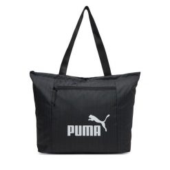 Torebka Puma. Czarne shopper bag Puma, bez wzorów, bez dodatków. Za 89.99 zł.