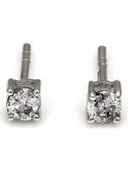 Vittoria Jewels Złote kolczyki-wkrętki z diamentami rozmiar: onesize. Szare kolczyki Vittoria Jewels, z diamentem, złote. Za 1,478.99 zł.