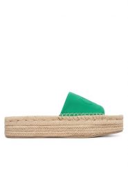 Calvin Klein Espadryle Ebeth HW0HW02894 Zielony. Zielone espadryle Calvin Klein, bez wzorów, z materiału, bez obcasa. Za 409.99 zł.