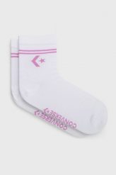 Converse skarpetki 2-pack damskie kolor biały. Białe skarpetki Converse, bez wzorów. Za 39.99 zł.