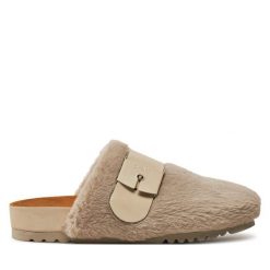 Klapki Scholl. Brązowe klapki Scholl, bez wzorów, bez obcasa, bez zapięcia. Za 319.99 zł.