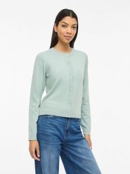 Vila Kardigan "Vimalu" w kolorze zielonym rozmiar: M. Zielone swetry Vila, m, bez wzorów, z materiału, bez ramiączek. Za 88.02 zł.