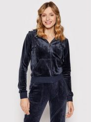 Juicy Couture Bluza Robertson JCAP176 Granatowy Slim Fit. Niebieskie bluzy Juicy Couture, xl, bez wzorów, z syntetyku, bez kaptura. Za 404.99 zł.