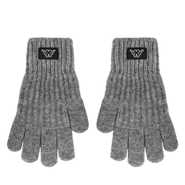 Rękawiczki Kappa. Szare rękawiczki Kappa, bez wzorów, z dzianiny. Za 39.99 zł.