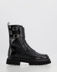 LAKIEROWANE BOTKI 4373 NAPLAK NERO. Botki Venezia, bez wzorów, z lakierowanej skóry, bez obcasa, bez zapięcia. Za 339.00 zł.