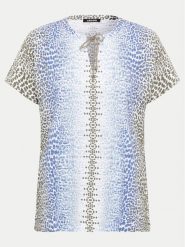 Olsen Bluzka 11104835 Niebieski Regular Fit. Niebieskie bluzki Olsen, bez wzorów, z bawełny, bez kołnierzyka, bez ramiączek. Za 469.99 zł.