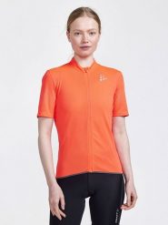 Craft Koszulka kolarska "Core Endur Lumen" w kolorze pomarańczowym rozmiar: L. Pomarańczowe t-shirty sportowe Craft, l, bez wzorów, bez ramiączek, rowerowe. Za 130.99 zł.