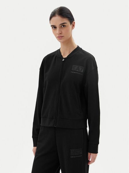 EA7 Emporio Armani Bluza 7W000178 AF12473 UC001 Czarny Regular Fit. Czarne bluzy EA7 Emporio Armani, l, bez wzorów, z bawełny, bez ramiączek, bez kaptura. Za 359.99 zł.