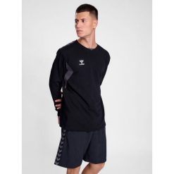 Bluza Hummel Authentic. Czarne bluzy bez kaptura Hummel, bez wzorów, bez kaptura, na fitness i siłownię. Za 217.50 zł.