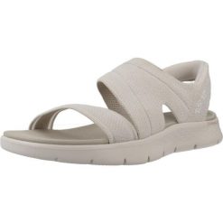 Sandały Skechers Model Slip-ins Go Walk Flex Kolor Beżowy. Brązowe sandały Skechers, bez wzorów, z materiału, bez obcasa, bez zapięcia. Za 339.99 zł.