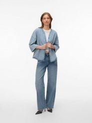 Vero Moda Kurtka dżinsowa w kolorze błękitnym rozmiar: XS. Niebieskie kurtki Vero Moda, xs, bez wzorów, bez kaptura. Za 104.99 zł.