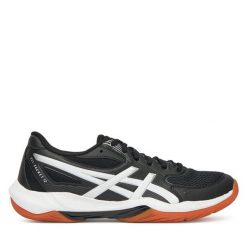 Buty halowe Asics. Czarne buty sportowe lifestyle ASICS, bez wzorów, sportowe, bez zapięcia. Za 299.99 zł.
