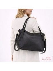 ORE10 Skórzana torebka "Abert" w kolorze czarnym - 38 x 28 x 16 cm rozmiar: onesize. Czarne torebki klasyczne ORE10, bez wzorów, z materiału, przez ramię, bez dodatków. Za 347.99 zł.