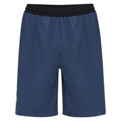 Spodenki treningowe Hummel. Niebieskie szorty sportowe Hummel, bez wzorów, z materiału, na fitness i siłownię. Za 169.95 zł.