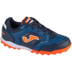 Buty piłkarskie Joma Top Flex 2433 Tf TPJW2433TF Granatowe niebieskie. Niebieskie buty treningowe bez wzorów, z gumy, bez zapięcia, do piłki nożnej. Za 236.19 zł.