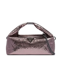 Torebka Guess. Szare kopertówki Guess, z aplikacjami, wizytowe, bez dodatków. Za 544.99 zł.