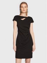DKNY Sukienka codzienna DD2H1240 Czarny Regular Fit. Czarne sukienki DKNY, na co dzień, bez wzorów, z syntetyku, bez kołnierzyka, bez ramiączek, proste. Za 379.99 zł.