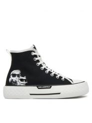 KARL LAGERFELD Trampki KL60654T Czarny. Czarne trampki KARL LAGERFELD, bez wzorów, z materiału, bez zapięcia. Za 449.99 zł.