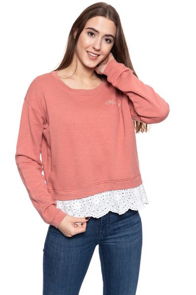 BLUZA MUSTANG Bea C 2in1-Style 1009092 8187. Czerwone bluzy Mustang, s, bez wzorów, bez kaptura. W wyprzedaży za 59.99 zł.