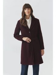 TATUUM Wełniany płaszcz w kolorze bordowym rozmiar: 34. Czerwone płaszcze Tatuum, bez wzorów, z tkaniny, bez kaptura. Za 436.14 zł.