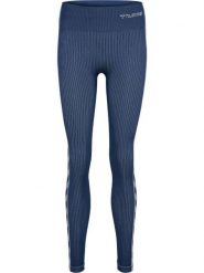 Damskie legginsy mid-rise Hummel MT Blaze. Niebieskie legginsy Hummel, bez wzorów, z dzianiny, sportowe. Za 194.00 zł.