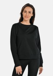 Bawełniana bluza damska z okrągłym dekoltem Teyli Ellis. Czerwone bluzy z kapturem Teyli, l, bez wzorów, z bawełny, bez kaptura, do biegania. Za 229.99 zł.