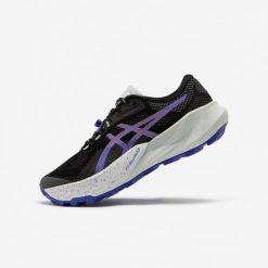 Buty do biegania w terenie damskie ASICS Trabuco 14. Czarne buty do biegania ASICS, bez wzorów, z meshu, bez zapięcia, do biegania. Za 699.99 zł.