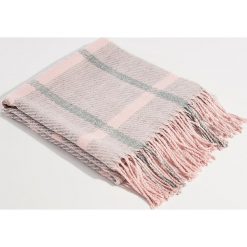 Szalik w kratę z frędzlami - Wielobarwn. Szare szaliki i kominy Mohito. Za 59.99 zł.