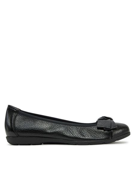 Caprice Baleriny 9-22153-42 Czarny. Czarne baleriny Caprice, bez wzorów, ze skóry, bez obcasa, bez zapięcia. Za 286.99 zł.
