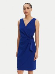 DKNY Sukienka koktajlowa DD5ACH15 Niebieski Slim Fit. Niebieskie sukienki DKNY, bez wzorów, z syntetyku, wizytowe, bez kołnierzyka, bez ramiączek. Za 409.99 zł.