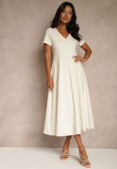 Jasnobeżowa Casualowa Sukienka z Bawełną Zeredira. Brązowe sukienki Renee, na co dzień, m, bez wzorów, z bawełny, eleganckie, bez kołnierzyka, bez ramiączek, maxi. Za 189.99 zł.