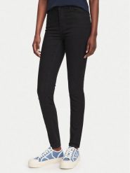 Guess Jeansy W6YA46 D1540 Czarny Skinny Fit. Czarne jeansy Guess, z aplikacjami, z bawełny. Za 434.99 zł.