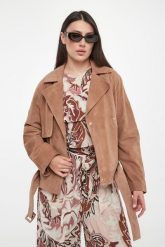 Kurtka damska z zamszowej skóry Epoca MARELLA. Kurtki Marella, bez wzorów, ze skóry, bez kaptura. Za 2,499.00 zł.