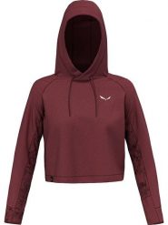 Salewa Bluza funkcyjna w kolorze czerwonym rozmiar: 40. Czerwone bluzy Salewa, bez wzorów, z bawełny, bez ramiączek, z kapturem. Za 220.12 zł.