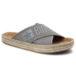 Szare Klapki Big Star Modne Buty Na Lato. Szare buty treningowe BIG STAR, na lato, bez wzorów, ze skóry ekologicznej, bez zapięcia, trekkingowe. Za 109.00 zł.
