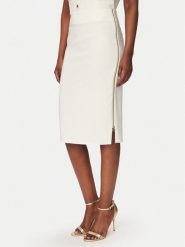 Rinascimento Spódnica ołówkowa CFC0127985003 Biały Slim Fit. Białe spódnice Rinascimento, m, bez wzorów, z syntetyku, ołówkowe. Za 379.99 zł.