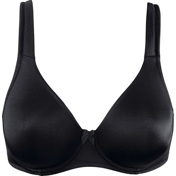 Biustonosz typu T-shirt na fiszbinach. Brązowe biustonosze bonprix, bez wzorów. Za 59.99 zł.