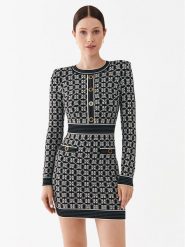 Elisabetta Franchi Sukienka dzianinowa AM-94Q-36E2-V550 Kolorowy Slim Fit. Sukienki Elisabetta Franchi, bez wzorów, z dzianiny, bez kołnierzyka, bez ramiączek. Za 2,739.00 zł.
