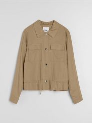 Kurtka koszulowa - beżowy. Brązowe kurtki Sinsay, l, bez wzorów, bez kaptura. Za 69.99 zł.