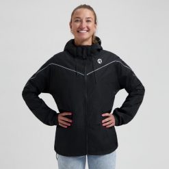 Kurtka na deszcz unisex Rogelli Commuter Essential. Czarne kurtki Rogelli, l, bez wzorów, biznesowe, bez kaptura. Za 313.00 zł.