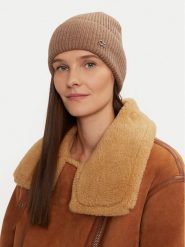 Calvin Klein Czapka Chunky K60K612873 Beżowy. Brązowe czapki zimowe Calvin Klein, bez wzorów, z materiału. Za 239.99 zł.