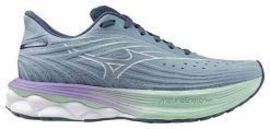 Buty do biegania damskie Mizuno Wave Skyrise 6. Fioletowe buty do biegania Mizuno, bez wzorów, z materiału, bez zapięcia, do biegania, mizuno wave. Za 626.90 zł.
