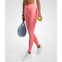 Legginsy do tenisa/padel damskie Smart z kieszenią na piłki. Brązowe legginsy NORDICDOTS, bez wzorów, z elastanu, sportowe. Za 365.00 zł.