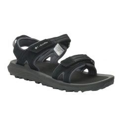 Sandały trekkingowe damskie Columbia Trailstorm Hiker 2 Strap. Czarne sandały Columbia, bez wzorów, sportowe, bez obcasa, bez zapięcia. Za 235.99 zł.