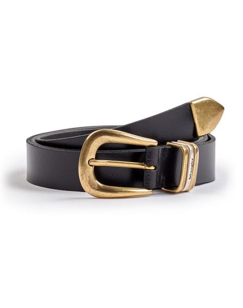 DAMSKI PASEK WRANGLER TRIPLE LOOP BELT BLACK 112344038. Czarne paski Wrangler, bez wzorów. Za 99.99 zł.