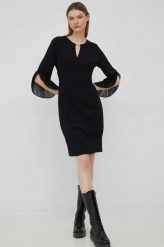 Dkny sukienka kolor czarny mini prosta. Czarne sukienki DKNY, na co dzień, s, bez wzorów, z dzianiny, bez kołnierzyka, bez ramiączek, mini, plisowane. Za 759.99 zł.
