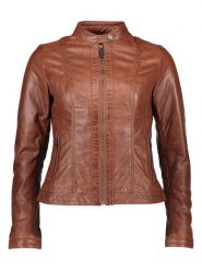 Bugatti Skórzana kurtka w kolorze jasnobrązowym rozmiar: 40. Brązowe kurtki Bugatti, bez wzorów, ze skóry, bez kaptura. Za 717.99 zł.