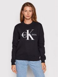 Calvin Klein Jeans Bluza J20J219140 Czarny Regular Fit. Czarne bluzy Calvin Klein Jeans, s, bez wzorów, z bawełny, bez ramiączek, bez kaptura. Za 249.99 zł.