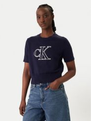 Calvin Klein Jeans Sweter LV047F356G Fioletowy Regular Fit. Fioletowe swetry Calvin Klein Jeans, xxl, bez wzorów, z bawełny, bez ramiączek. Za 409.99 zł.